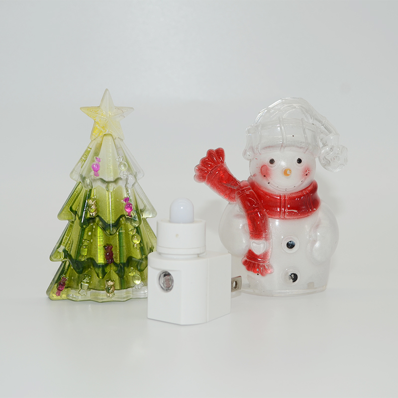 Photo Sensor Snowman Lights 3000-6000K 0.5W Plug In Indoor Kids Room Snowman LED Kids Lamp Night Light For Christmas