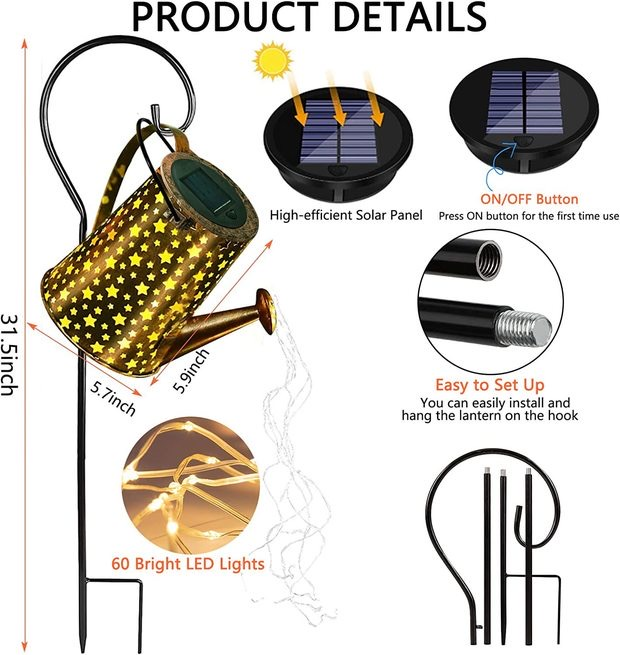 IP65 Outdoor Waterproof LED Lamp Garden Yard Solar Light Lamp Solar Lawn Light For Outdoor Garden