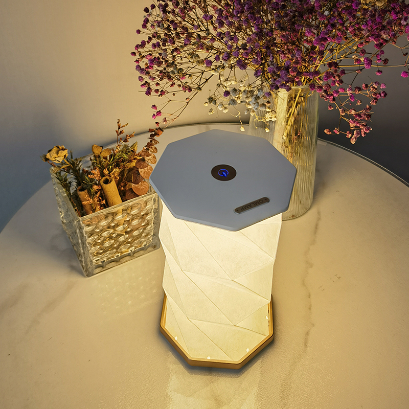 Night lights with customizable patterns portable touch switch rotary lamp led side lamps for bedroom