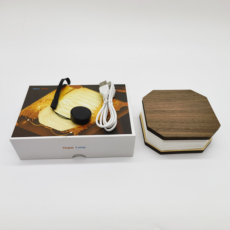 Table lamp night light kids bed lamp for living room Sensor control Paper Hand Lamp 3d Wooden Reading Light