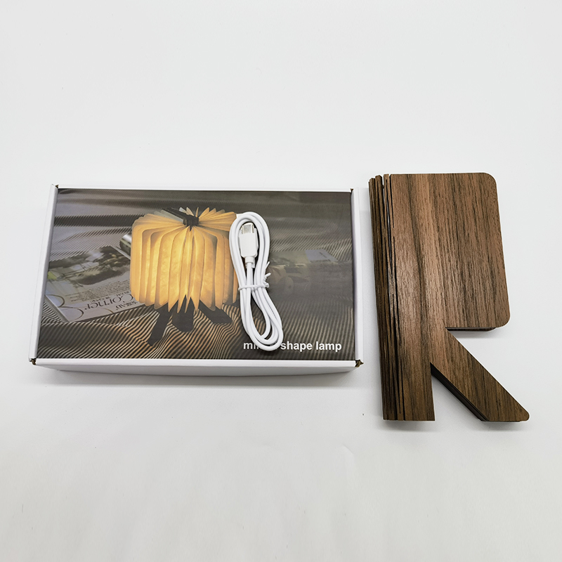 Tyvek paper waterproof portable sensor led light wood bedside table usb charging with High transmittance