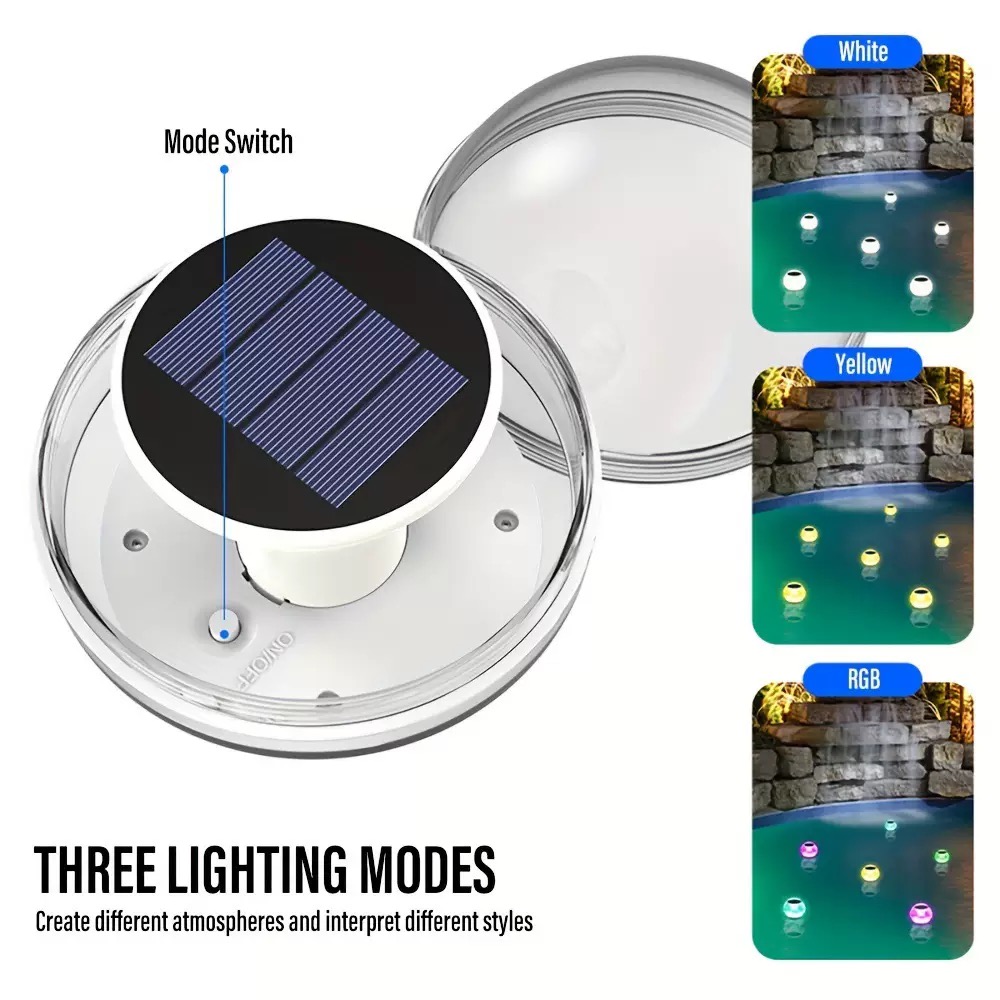 IP68 Underwater Light Led Swimming pool lamp LED rechargeable waterproof  Surface Mounted Floating light