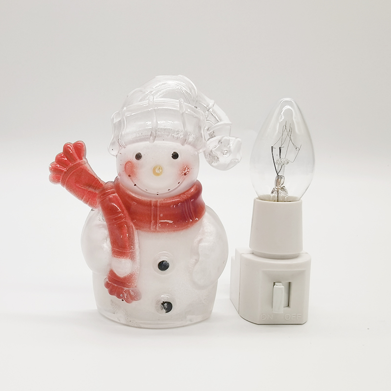 OEM/ODM Snowman Switch Control Night Light Plug In Wall Night Lamp Bathroom Home Kitchen Hallway Staireway Bedroom Nightlight