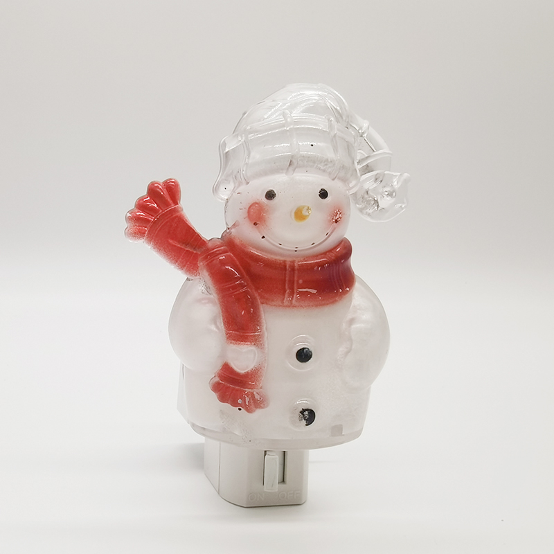 OEM/ODM Snowman Switch Control Night Light Plug In Wall Night Lamp Bathroom Home Kitchen Hallway Staireway Bedroom Nightlight