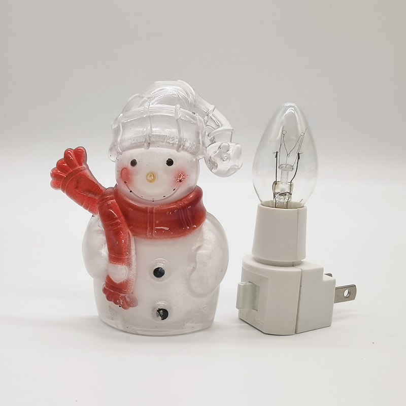 OEM/ODM Snowman Switch Control Night Light Plug In Wall Night Lamp Bathroom Home Kitchen Hallway Staireway Bedroom Nightlight