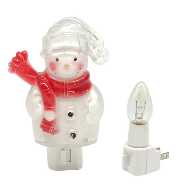 OEM/ODM Snowman Switch Control Night Light Plug In Wall Night Lamp Bathroom Home Kitchen Hallway Staireway Bedroom Nightlight