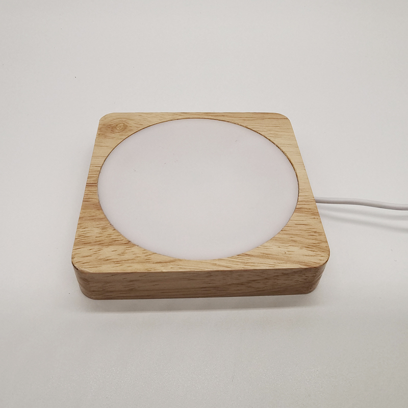 Wholesale Bedroom Desktop Usb Switch Control Bamboo Wooden Base Lamp Led 3d Night Light Base